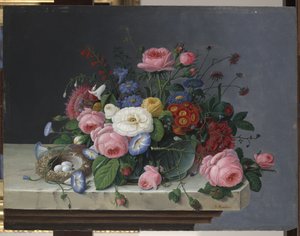 Still Life with Flowers and Bird